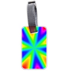 Rainbow Colour Bright Background Luggage Tag (two Sides) by Pakrebo