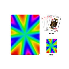 Rainbow Colour Bright Background Playing Cards Single Design (mini)