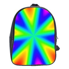 Rainbow Colour Bright Background School Bag (xl) by Pakrebo