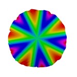 Rainbow Colour Bright Background Standard 15  Premium Flano Round Cushions Front