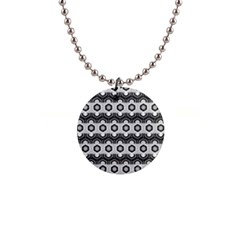 Pattern Abstractstyle Seamless 1  Button Necklace by Pakrebo