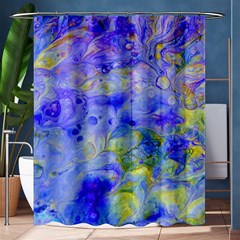 Abstract Blue Shower Curtain 60  X 72  (medium)  by Pakrebo