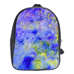 Abstract Blue School Bag (xl) by Pakrebo