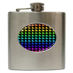 Rainbow Colour Bright Background Hip Flask (6 Oz) by Pakrebo