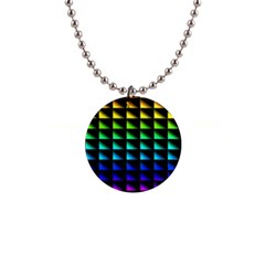 Rainbow Colour Bright Background 1  Button Necklace by Pakrebo