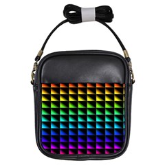 Rainbow Colour Bright Background Girls Sling Bag by Pakrebo