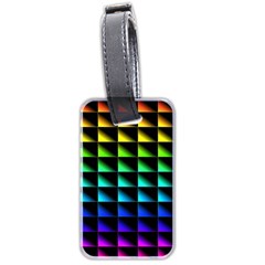 Rainbow Colour Bright Background Luggage Tag (two Sides) by Pakrebo