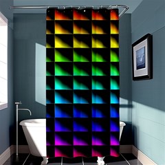 Rainbow Colour Bright Background Shower Curtain 36  X 72  (stall)  by Pakrebo