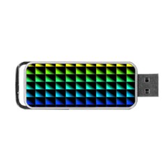 Rainbow Colour Bright Background Portable Usb Flash (one Side) by Pakrebo