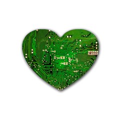 Background Green Board Business Rubber Coaster (heart)  by Pakrebo