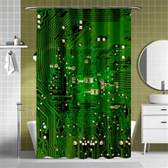 Background Green Board Business Shower Curtain 48  X 72  (small)  by Pakrebo