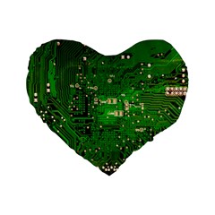 Background Green Board Business Standard 16  Premium Flano Heart Shape Cushions by Pakrebo