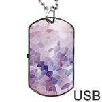 Americana Abstract Graphic Mosaic Dog Tag USB Flash (One Side) Front