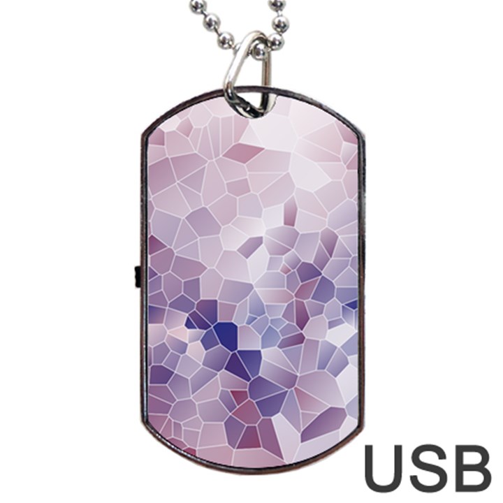 Americana Abstract Graphic Mosaic Dog Tag USB Flash (One Side)