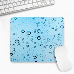 Drops Water Pane Rain Glass Large Mousepads by Pakrebo