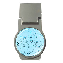 Drops Water Pane Rain Glass Money Clips (round)  by Pakrebo