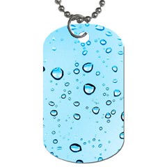 Drops Water Pane Rain Glass Dog Tag (two Sides) by Pakrebo