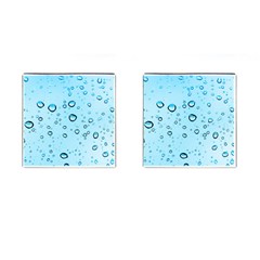 Drops Water Pane Rain Glass Cufflinks (square) by Pakrebo