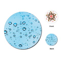 Drops Water Pane Rain Glass Playing Cards Single Design (round) by Pakrebo