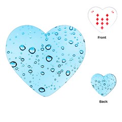 Drops Water Pane Rain Glass Playing Cards Single Design (heart) by Pakrebo