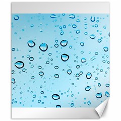 Drops Water Pane Rain Glass Canvas 8  X 10  by Pakrebo