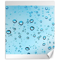 Drops Water Pane Rain Glass Canvas 20  X 24  by Pakrebo