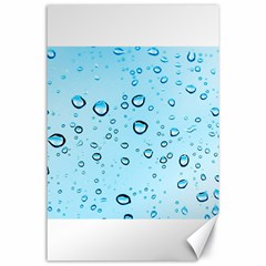 Drops Water Pane Rain Glass Canvas 24  X 36  by Pakrebo