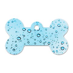 Drops Water Pane Rain Glass Dog Tag Bone (two Sides) by Pakrebo