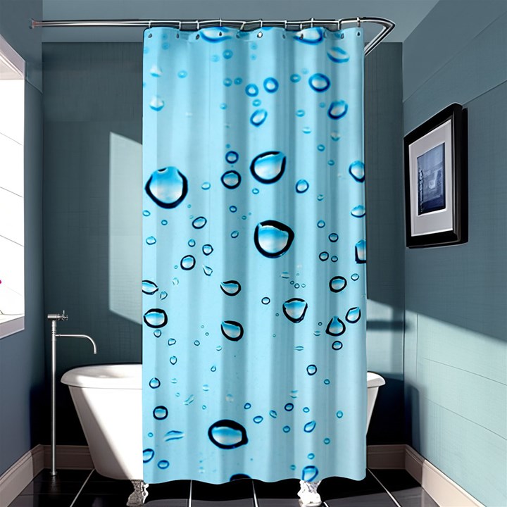 Drops Water Pane Rain Glass Shower Curtain 36  x 72  (Stall) 