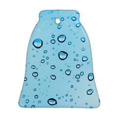 Drops Water Pane Rain Glass Ornament (bell) by Pakrebo