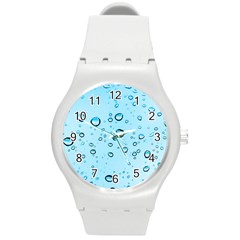 Drops Water Pane Rain Glass Round Plastic Sport Watch (m) by Pakrebo