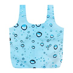 Drops Water Pane Rain Glass Full Print Recycle Bag (l) by Pakrebo