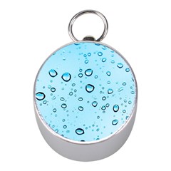 Drops Water Pane Rain Glass Mini Silver Compasses by Pakrebo