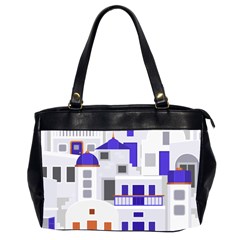 Background Santorini Greece Oversize Office Handbag (2 Sides) by Pakrebo