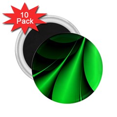 Green Line Lines Background 2 25  Magnets (10 Pack)  by Pakrebo