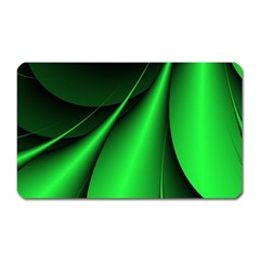 Green Line Lines Background Magnet (rectangular) by Pakrebo