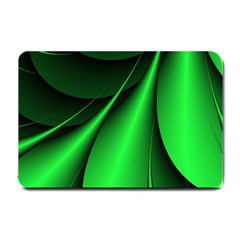 Green Line Lines Background Small Doormat  by Pakrebo