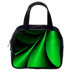 Green Line Lines Background Classic Handbag (one Side) by Pakrebo