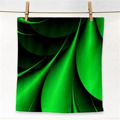 Green Line Lines Background Face Towel by Pakrebo