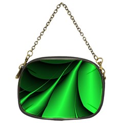 Green Line Lines Background Chain Purse (one Side) by Pakrebo