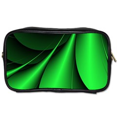 Green Line Lines Background Toiletries Bag (two Sides) by Pakrebo