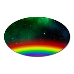 Galaxy Rainbow Universe Star Space Oval Magnet by Pakrebo