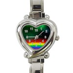 Galaxy Rainbow Universe Star Space Heart Italian Charm Watch Front