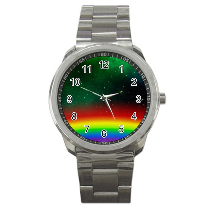 Galaxy Rainbow Universe Star Space Sport Metal Watch