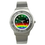 Galaxy Rainbow Universe Star Space Stainless Steel Watch Front