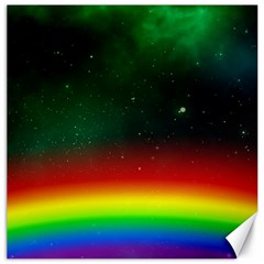 Galaxy Rainbow Universe Star Space Canvas 16  X 16  by Pakrebo