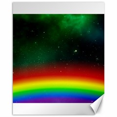 Galaxy Rainbow Universe Star Space Canvas 11  X 14  by Pakrebo