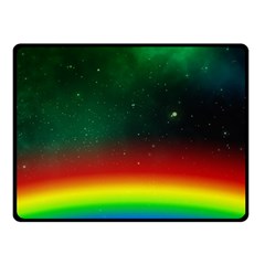 Galaxy Rainbow Universe Star Space Fleece Blanket (small) by Pakrebo