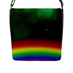 Galaxy Rainbow Universe Star Space Flap Closure Messenger Bag (l) by Pakrebo