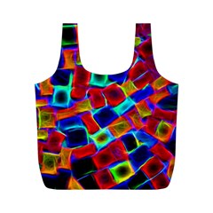 Neon Glow Glowing Light Design Full Print Recycle Bag (m) by Pakrebo